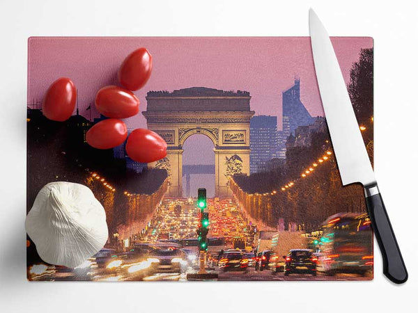 Arc De Triomphe 6 Glass Chopping Board