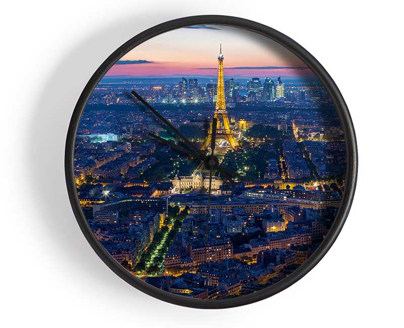 Eiffel Tower Night Light Clock - Wallart-Direct UK