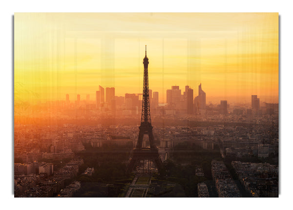 Eiffel Tower Sunset Skies