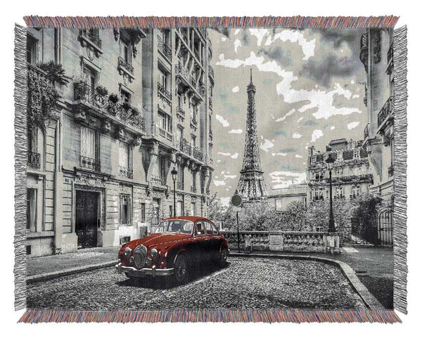 Eiffel Tower Streets 7 Woven Blanket