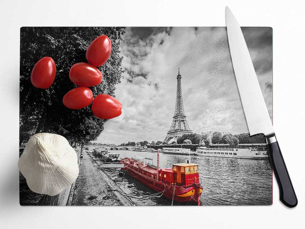 Eiffel TowerRiver Seine Glass Chopping Board