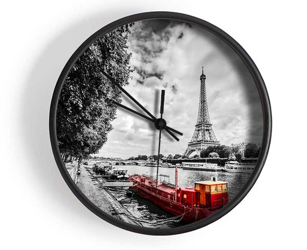 Eiffel TowerRiver Seine Clock - Wallart-Direct UK