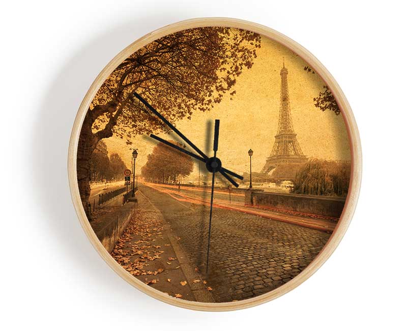 Eiffel Tower Retro 11 Clock - Wallart-Direct UK