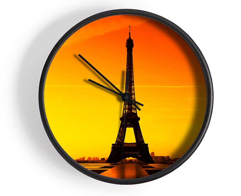 Eiffel Tower Sunset 5 Clock - Wallart-Direct UK