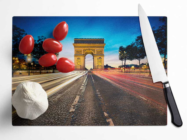 Arc De Triomphe 8 Glass Chopping Board