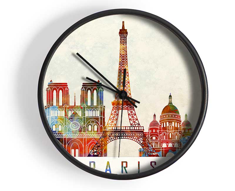 Eiffel Tower France 13 Clock - Wallart-Direct UK