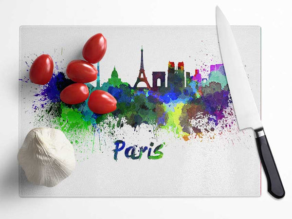 Eiffel Tower France 18 Glass Chopping Board