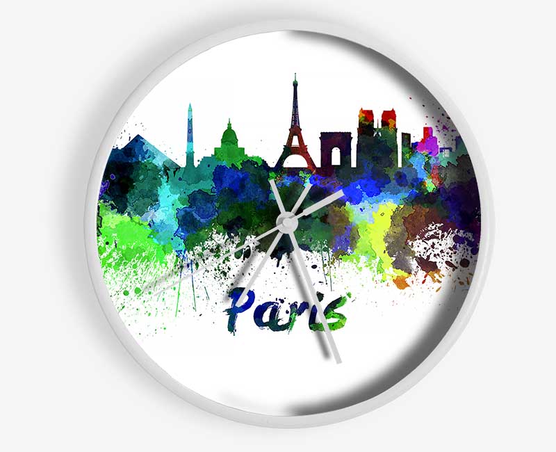 Eiffel Tower France 18 Clock - Wallart-Direct UK