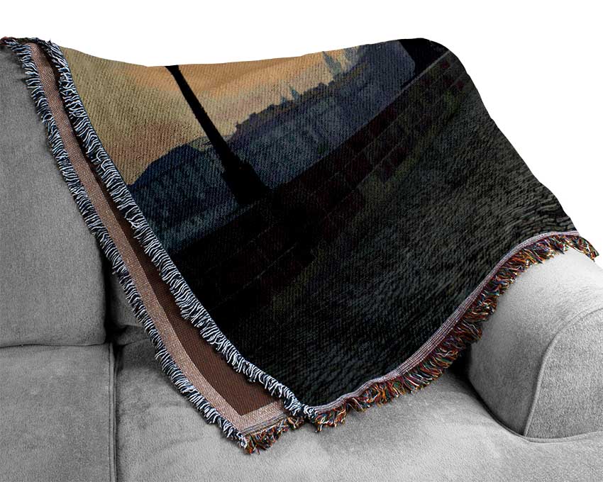 Charles Bridge Sunset Woven Blanket