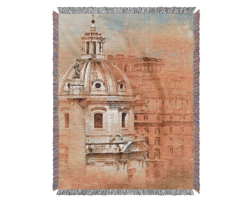 Ancient St Peters Basilica Woven Blanket