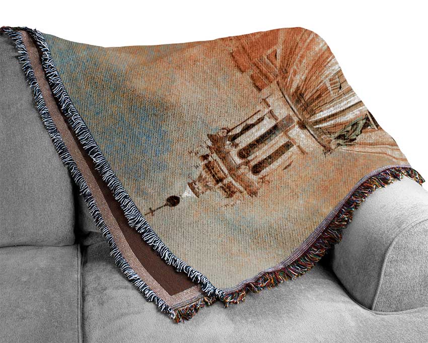 Ancient St Peters Basilica Woven Blanket