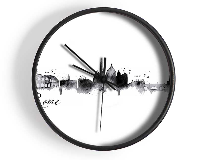 Black Outline Clock - Wallart-Direct UK