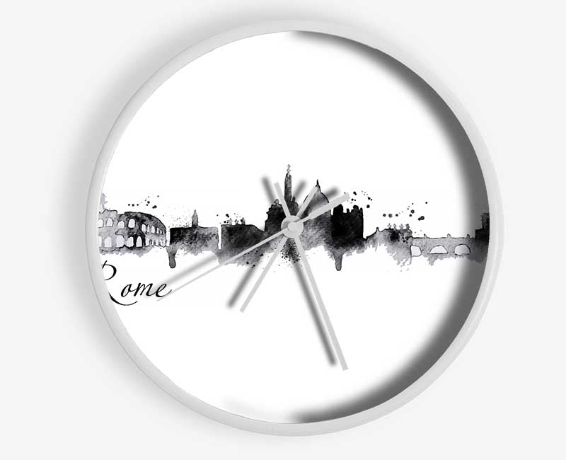 Black Outline Clock - Wallart-Direct UK