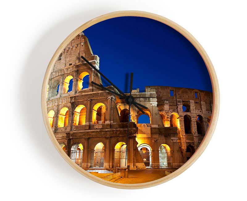 Colosseum Under The Twilight Clock - Wallart-Direct UK