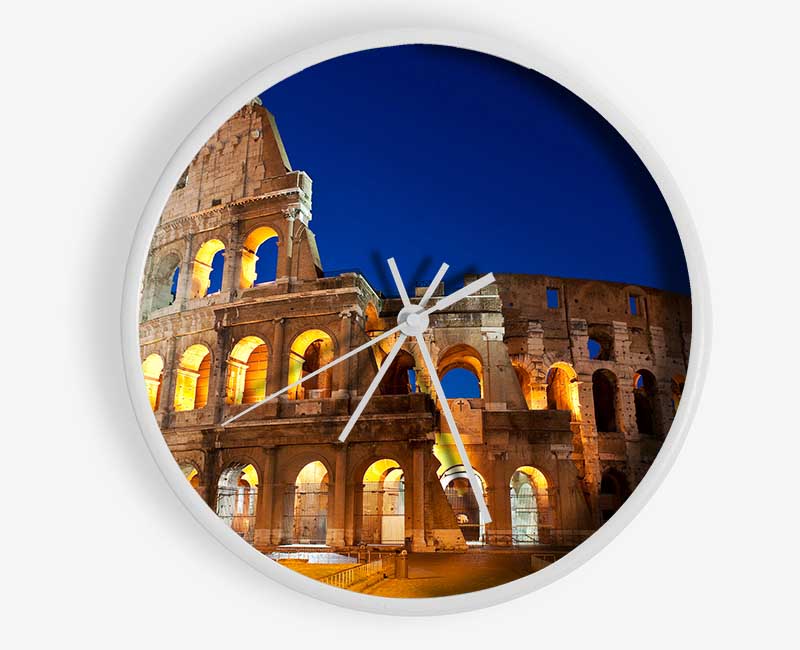 Colosseum Under The Twilight Clock - Wallart-Direct UK