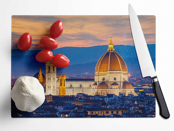 St Peter's Basilica Night Glow Glass Chopping Board