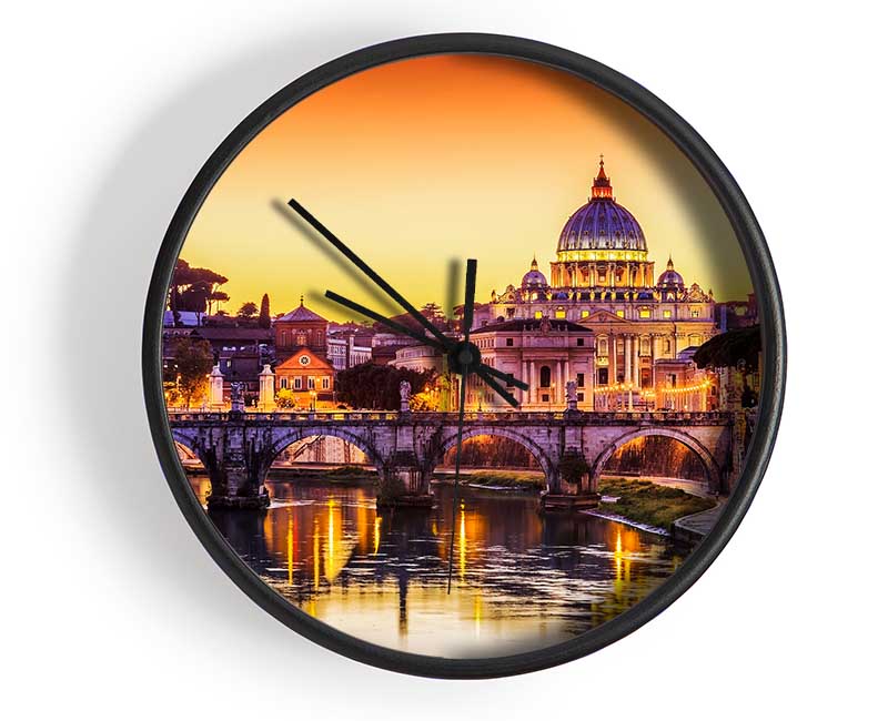 Over The Water To The Ancient City Clock - Wallart-Direct UK