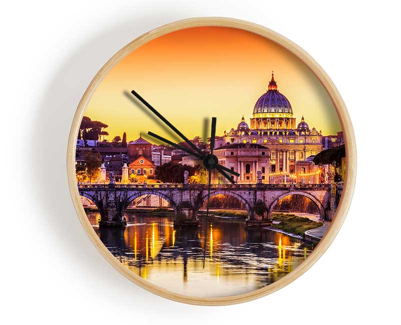 Over The Water To The Ancient City Clock - Wallart-Direct UK