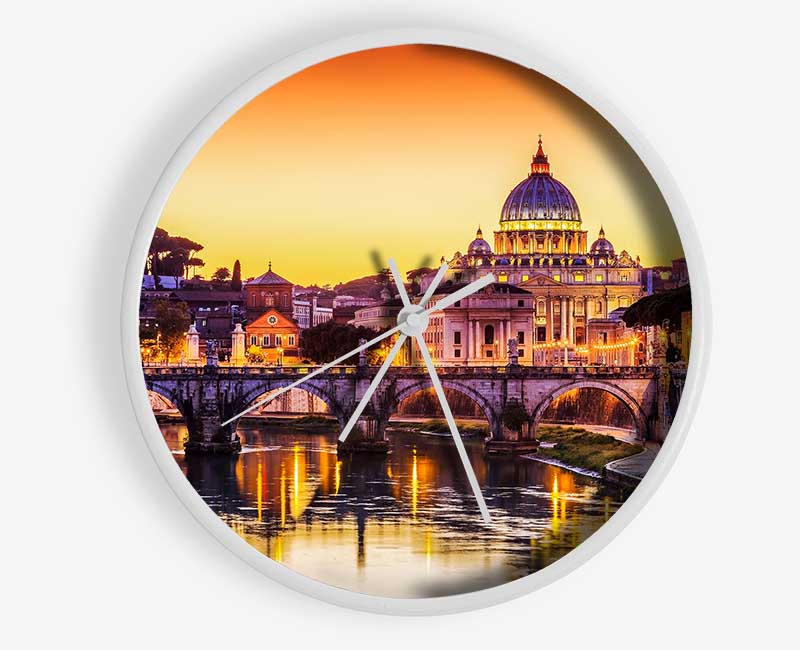 Over The Water To The Ancient City Clock - Wallart-Direct UK