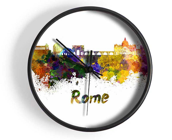 Ancient Rainbow City Clock - Wallart-Direct UK