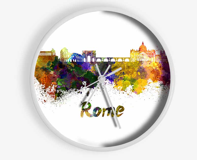 Ancient Rainbow City Clock - Wallart-Direct UK