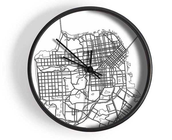 Map Of The City 2 Clock - Wallart-Direct UK