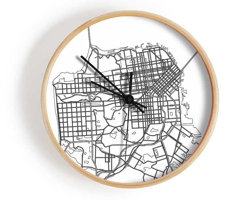 Map Of The City 2 Clock - Wallart-Direct UK