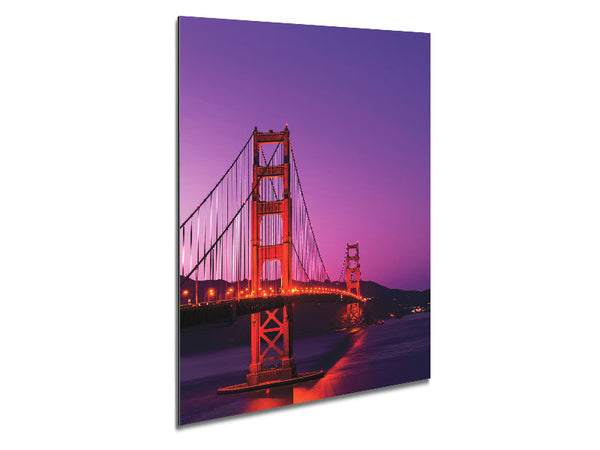 Golden Gate Bridge Pink Sky Glow