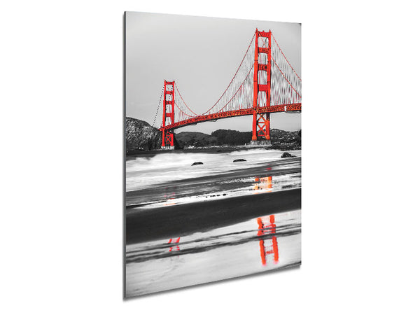 Golden Gate Bridge Red Reflections