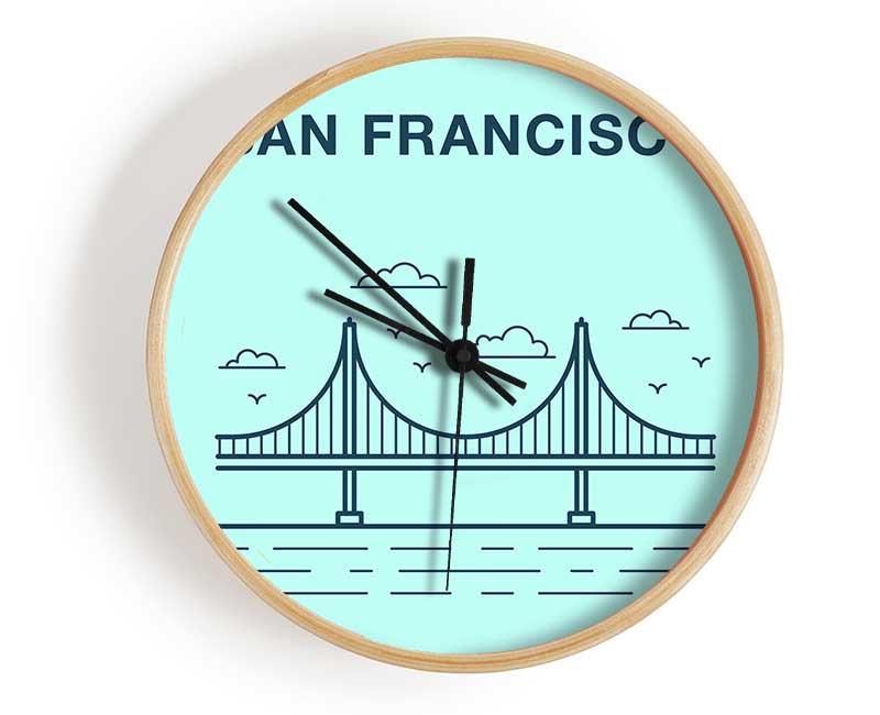 Golden Gate Bridge 2 Clock - Wallart-Direct UK