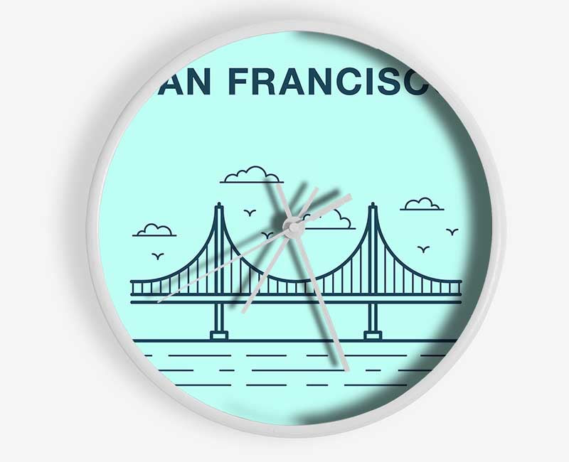 Golden Gate Bridge 2 Clock - Wallart-Direct UK