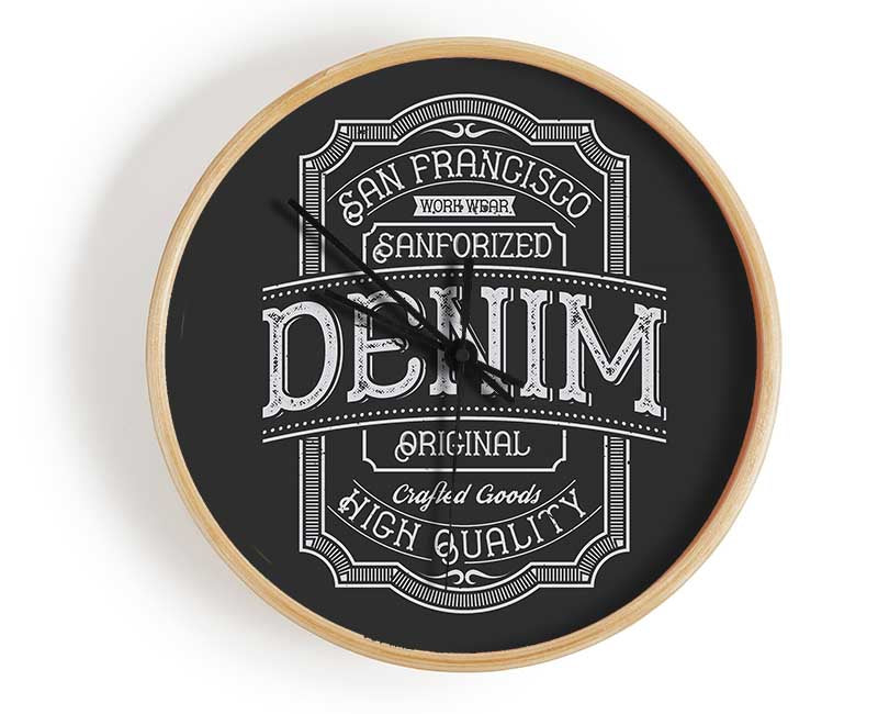 Denim Poster Clock - Wallart-Direct UK