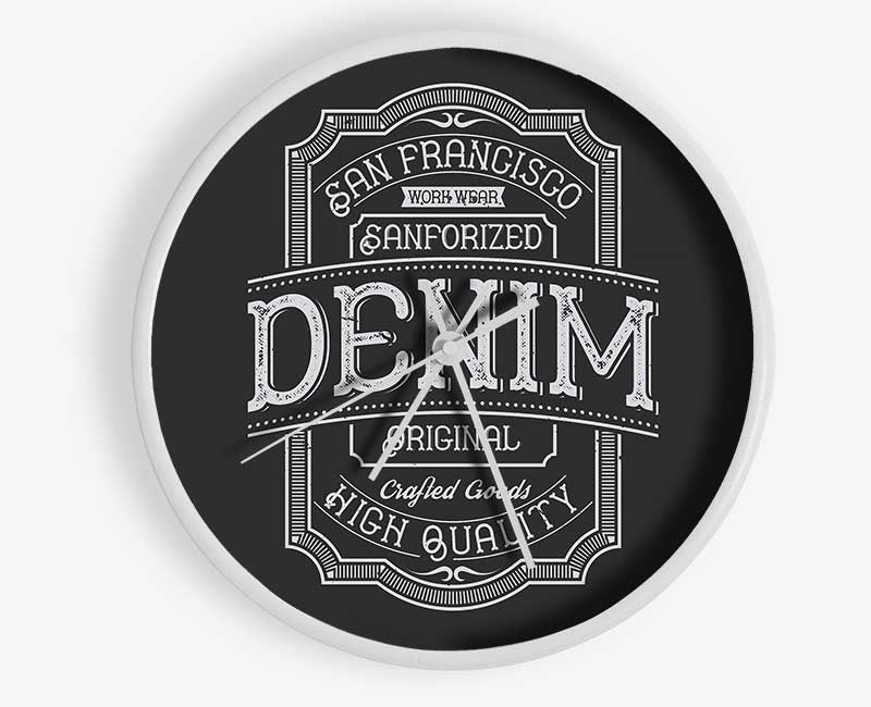 Denim Poster Clock - Wallart-Direct UK