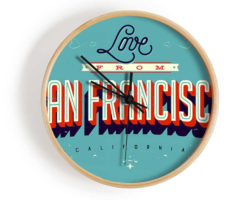 Love From California Clock - Wallart-Direct UK