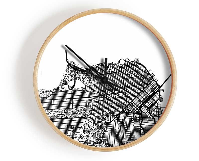 Map Of The City 5 Clock - Wallart-Direct UK