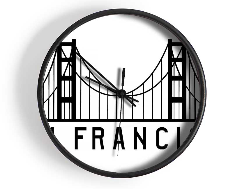 Golden Gate Bridge 4 Clock - Wallart-Direct UK