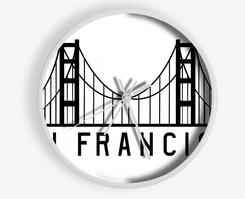 Golden Gate Bridge 4 Clock - Wallart-Direct UK