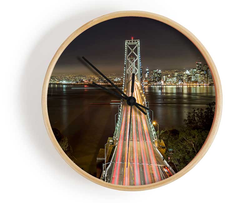 Golden Gate Bridge Speed Of Light Clock - Wallart-Direct UK