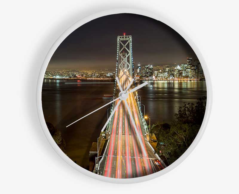 Golden Gate Bridge Speed Of Light Clock - Wallart-Direct UK