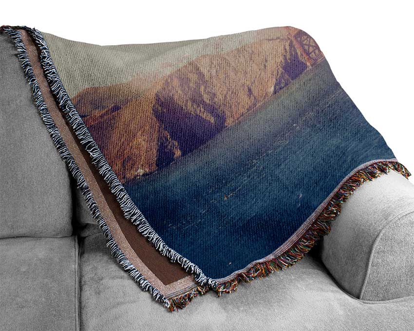 Golden Gate Bridge Retro Woven Blanket