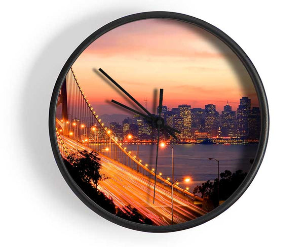 Golden Gate Bridge To The City Clock - Wallart-Direct UK