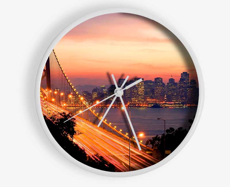 Golden Gate Bridge To The City Clock - Wallart-Direct UK