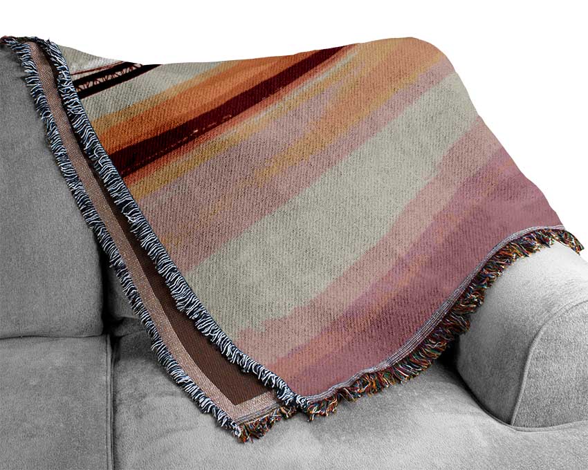 Golden Gate Bridge Pink Serene Woven Blanket