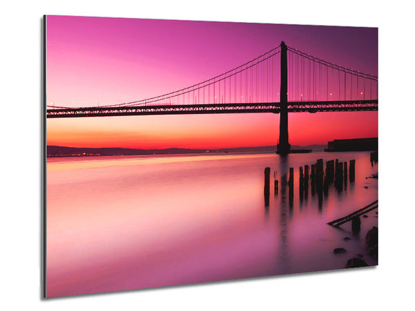 Golden Gate Bridge Pink Serene