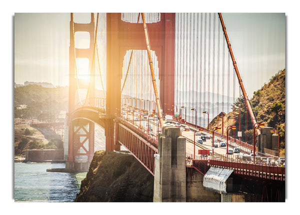 Sunrise Glow Over The Golden Gate Bridge