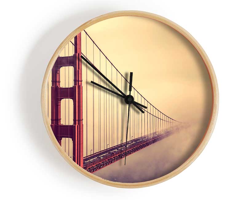 Golden Gate Bridge Mist Clock - Wallart-Direct UK