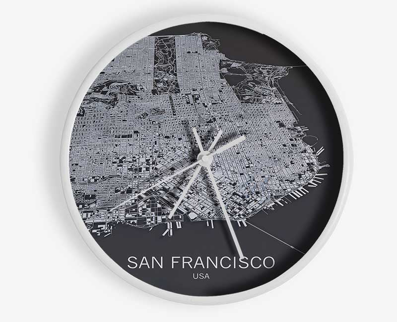 Map Of The City 4 Clock - Wallart-Direct UK