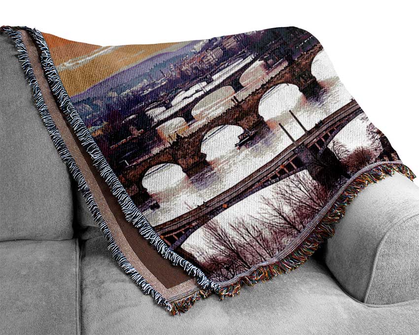 Bridges Over The City Woven Blanket