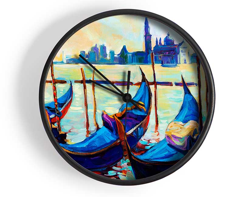 Gondola Line Up 1 Clock - Wallart-Direct UK