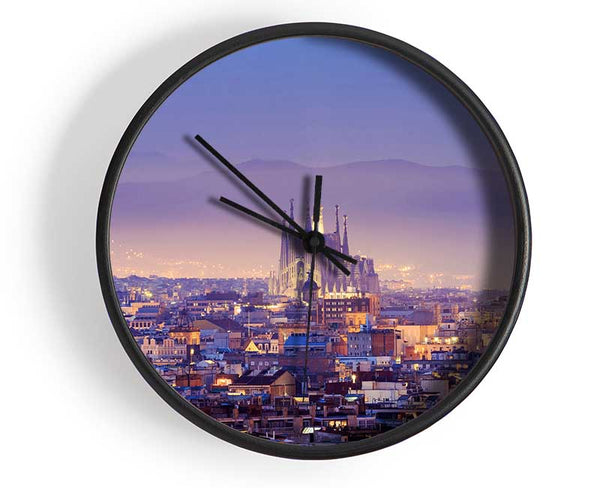 View Over The City Clock - Wallart-Direct UK